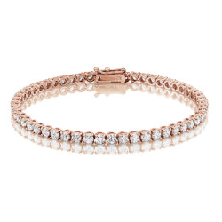 5.3ct Diamond Tennis Bracelet In 18ct Rose Gold